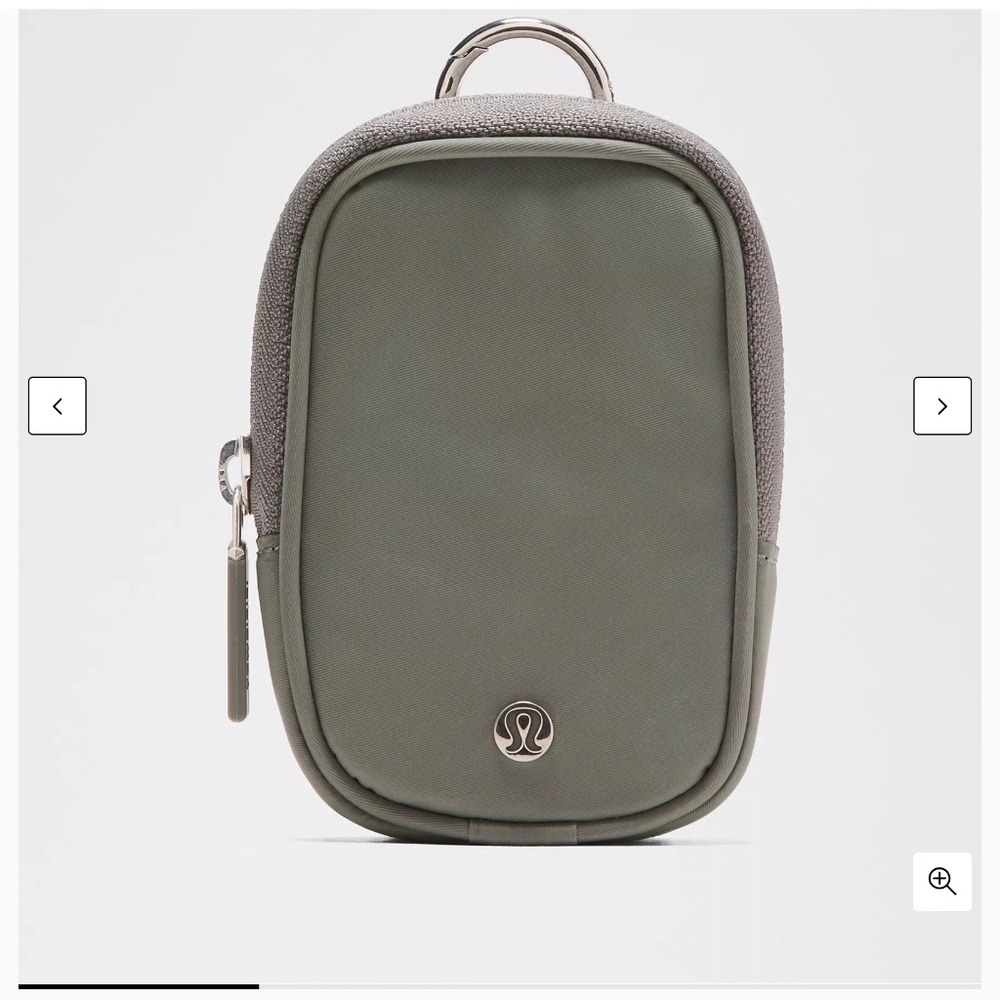 NWT Lululemon Clippable Nano Pouch Grey Sage